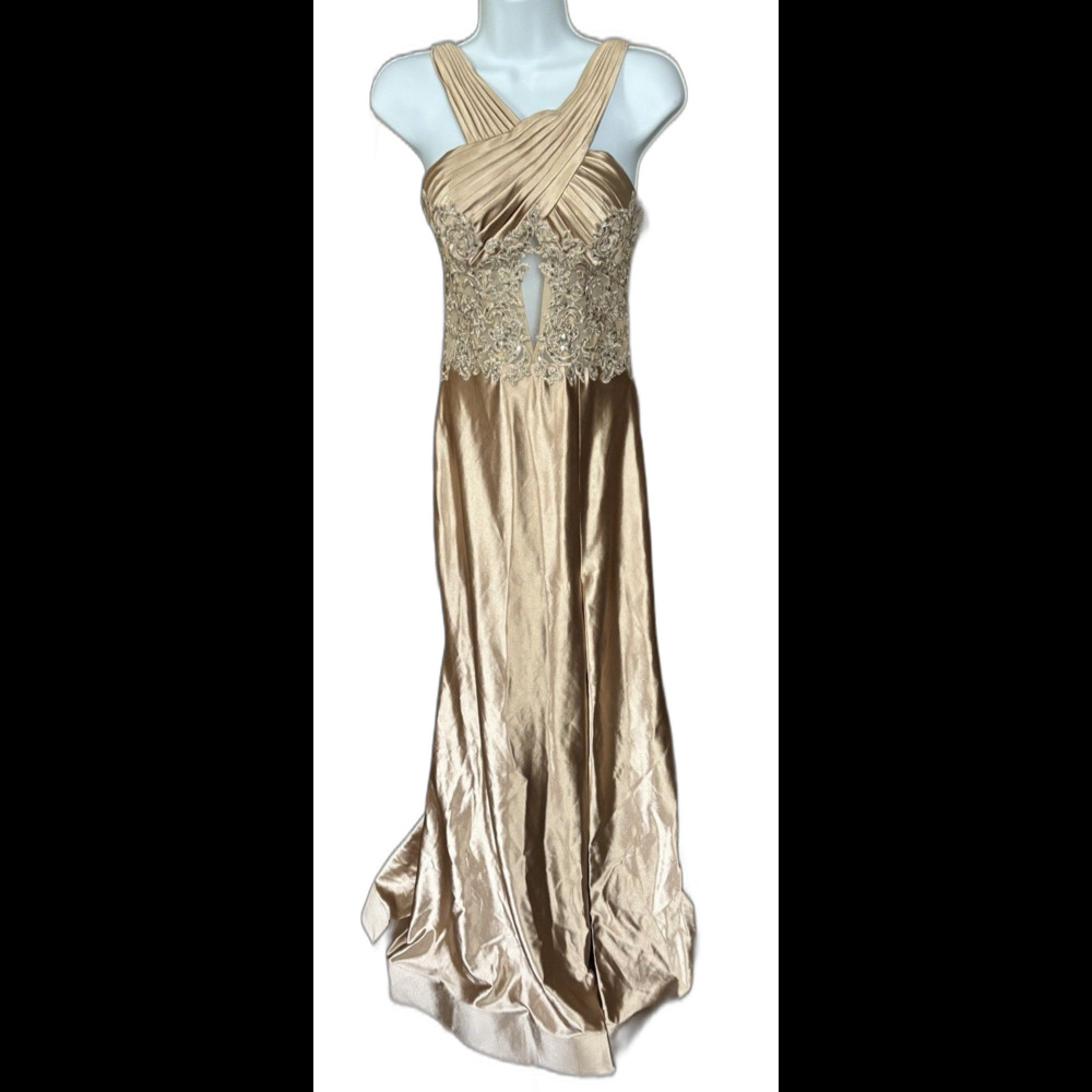 Sherri Hill Size 4 Women’s Formal Dress Gold Sequined